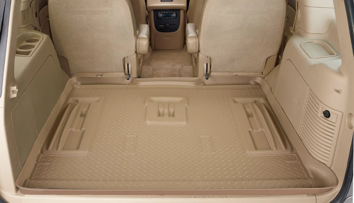 Husky by RealTruck Classic Style Series Cargo Liner Black Compatible with 2003-2009 Toyota 4Runner Cargo area with Double Stack Cargo Tray option