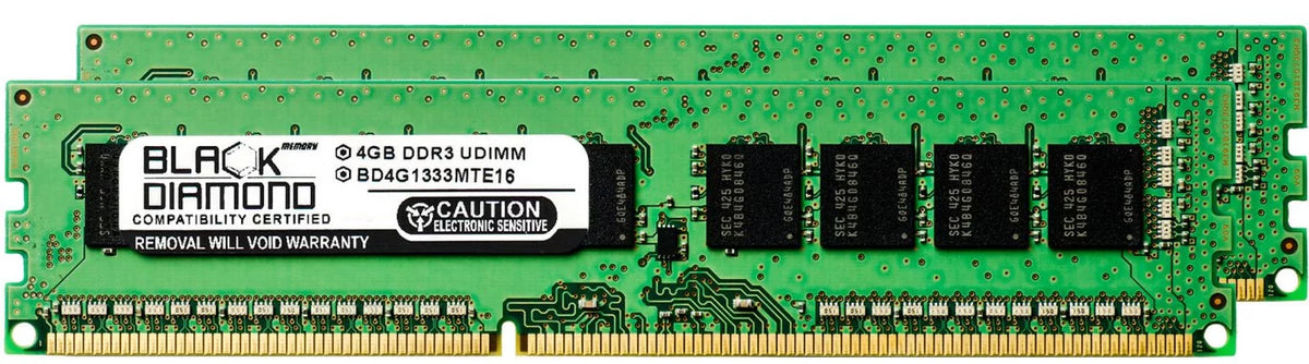8GB 2X4GB RAM Memory for SuperMicro SuperServer 5000 5016I-MRF DDR3 UDIMM 240pin PC3-10600 1333MHz Black Diamond Memory Module Upgrade