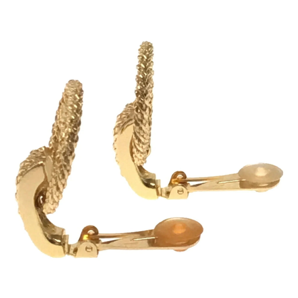 Pre-Owned Christian Dior Rhinestone Big Earrings Accessories Women's Gold VINTAGE OLD ITSRN157RU90 RM2878M (Good)