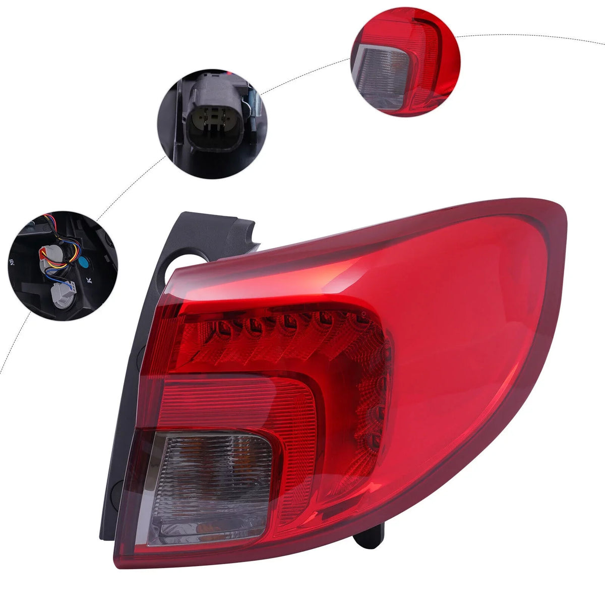 Tail Light Assembly for 2016 2017 2018 Buick Envision Passenger RH Rear Side LED