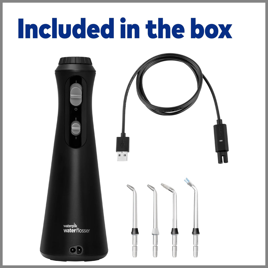 Fluid Cordless Plus Portable Liquid Flosser Oral Irrigator, Black