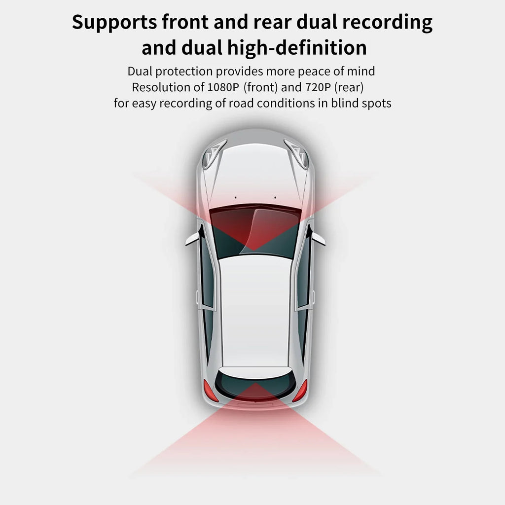 Pristin Dash Camera,Cam 1080P 720P Rear Dual 1080P 720P Rear Loop DOL-Type DVR Hidden Camera Dash Cam QISUO Camera Loop