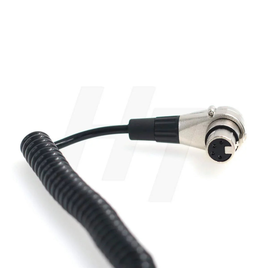 Right Angle XLR 4 Pin Female D-tap Coi Power Cable for F3 F5 Venice, C300 MKIII C700, Blackmagic