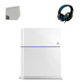 PlayStation 4 500GB Only White Gaming Console with Gaming Head Set BOLT AXTION Bundle Pre-owned