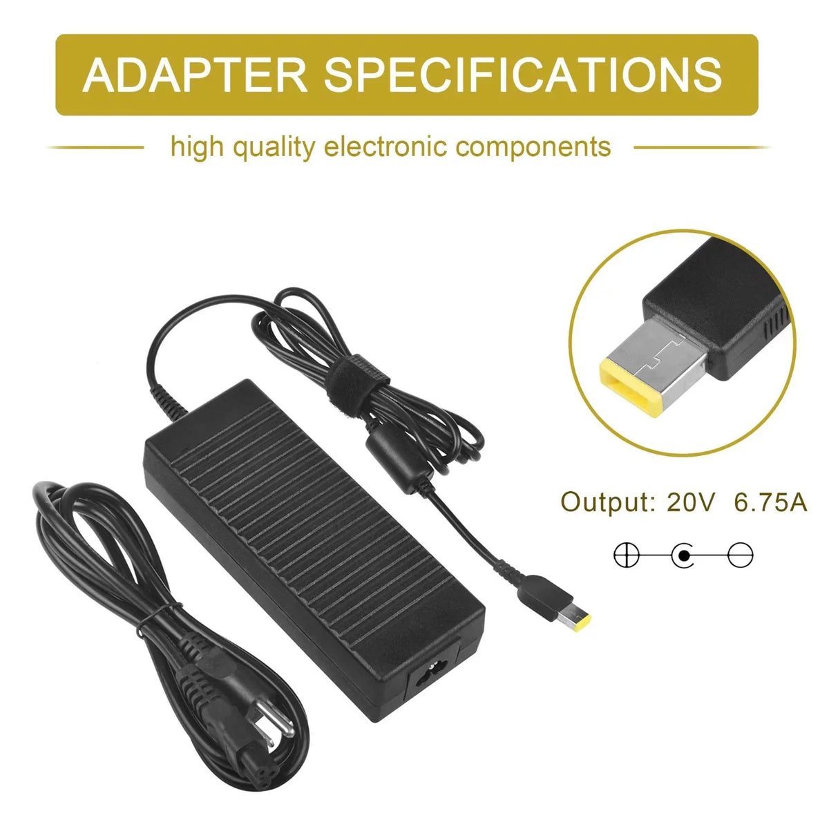 CJP-Geek 135W AC Adapter Charger for Legion Y520 15IKBA 15IKBM 15IKBN Power Cord