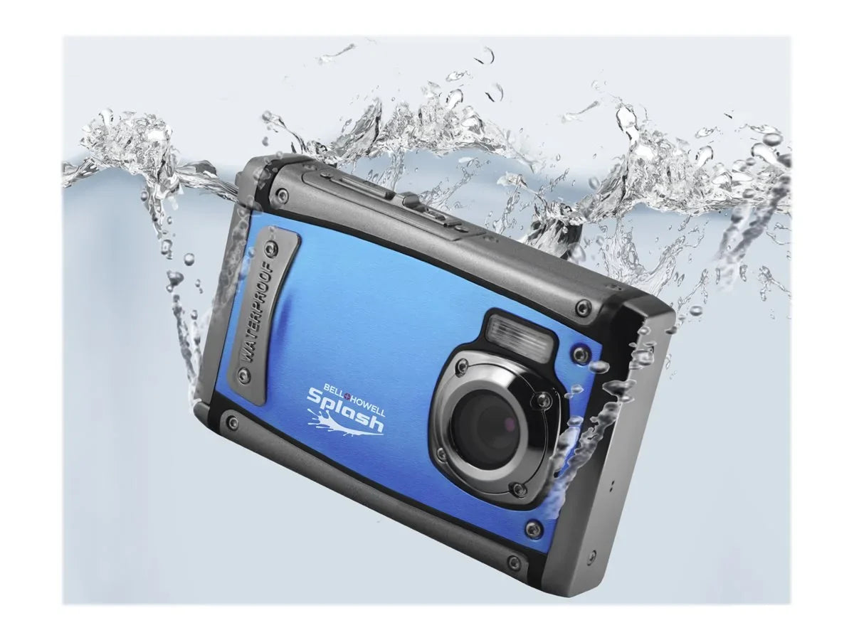 Bell + Howell WP20 Splash3 - Digital camera - compact - 12.0 MP - 1080p / 15 fps - Liquid up to 9.8 ft - blue