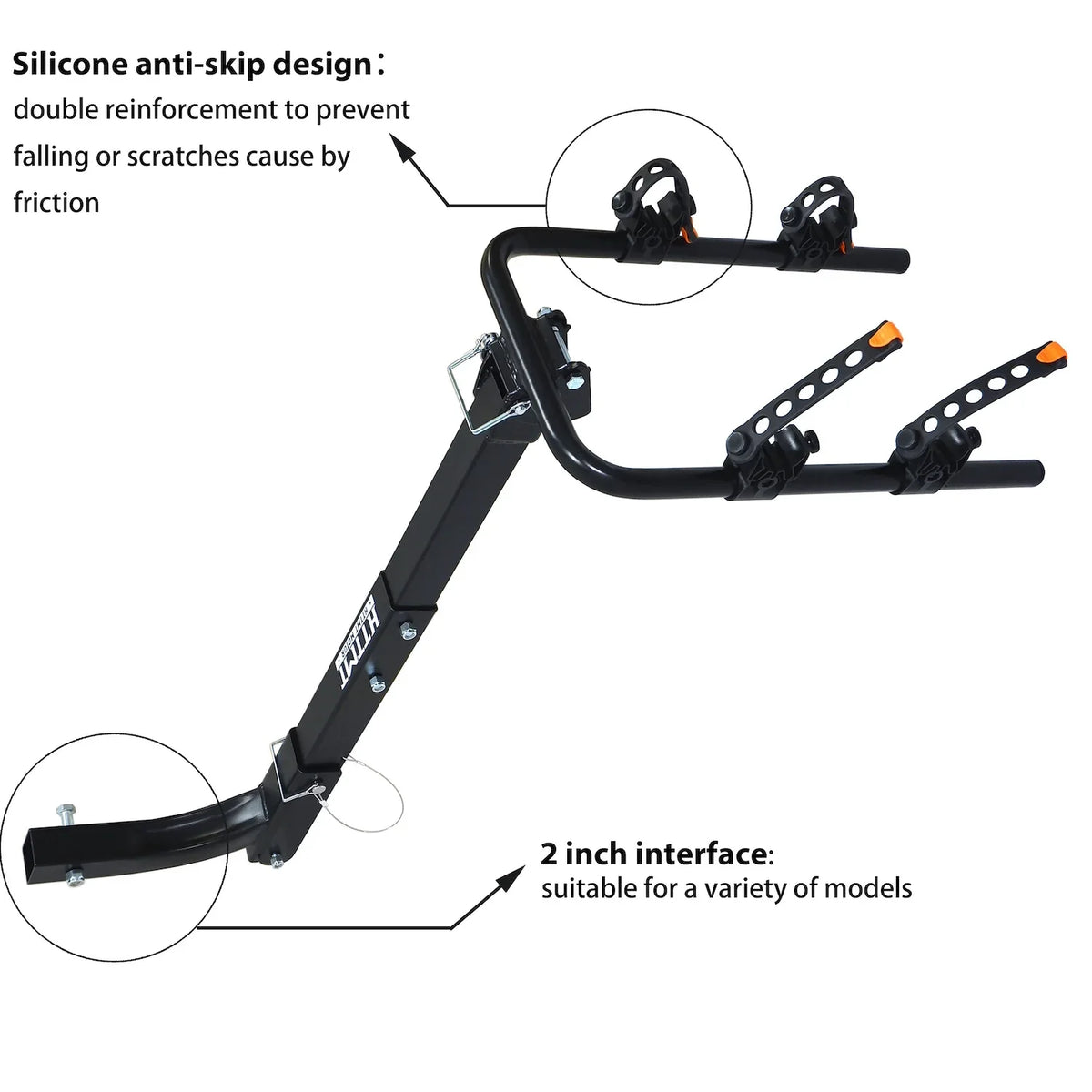 2 Bike Rack Bicycle Carrier Hitch Mount w/ 2" Receiver For Car Truck SUV Transport