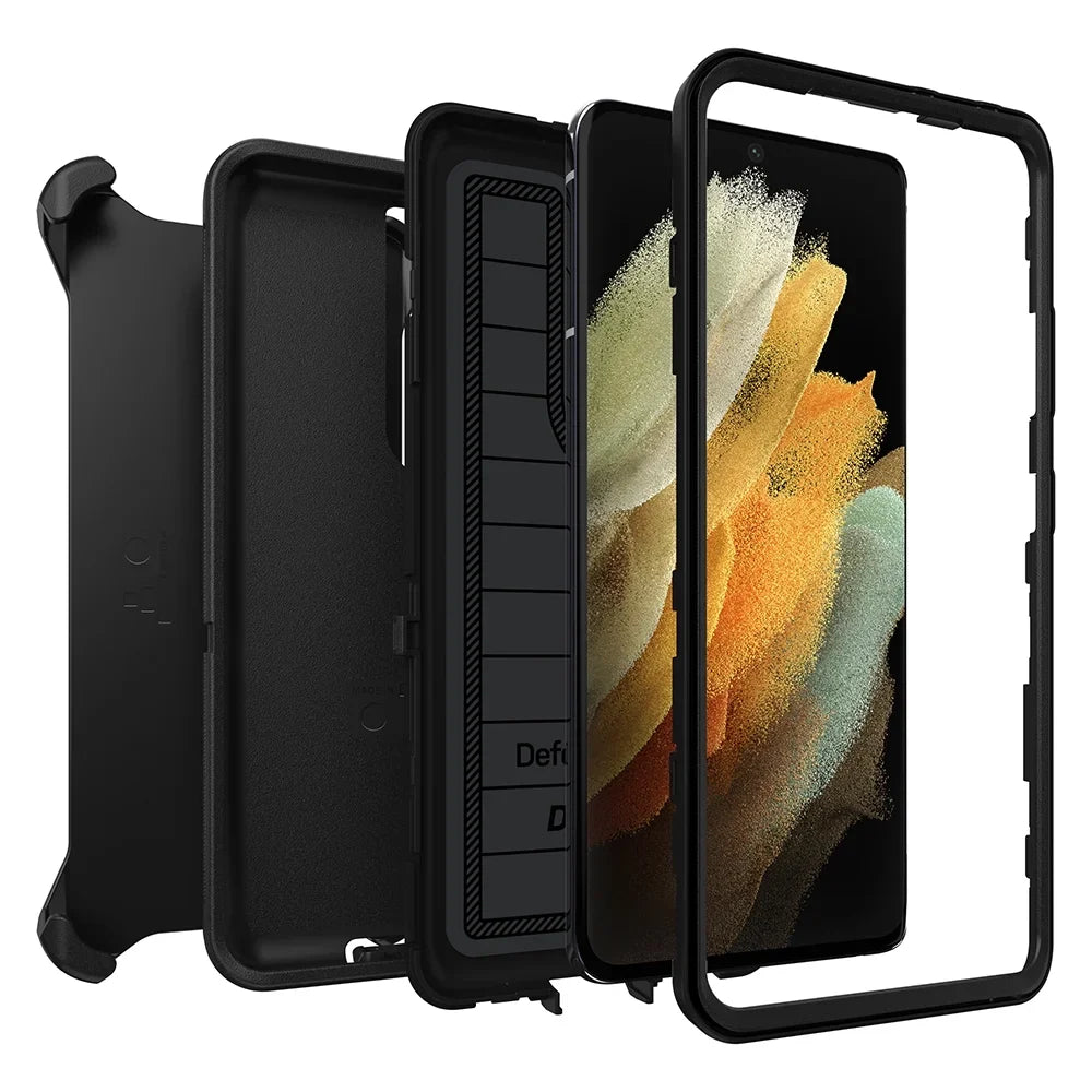 OtterBox Defender Series Pro Phone Case for Galaxy S21 Ultra 5G – Black