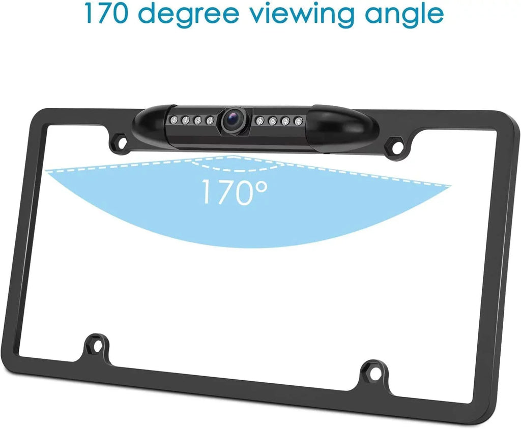 Backup Camera Rearview License Plate Liquid for Kenwood DDX-5706S DDX5706S Black