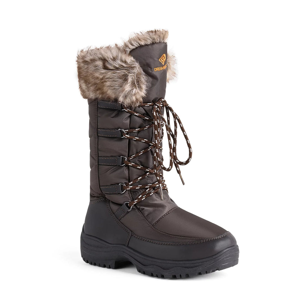 DREAM PAIRS Women's Winter Fluid Warm Faux Mid Calf Snow Boots Outdoor Hiking Boots
