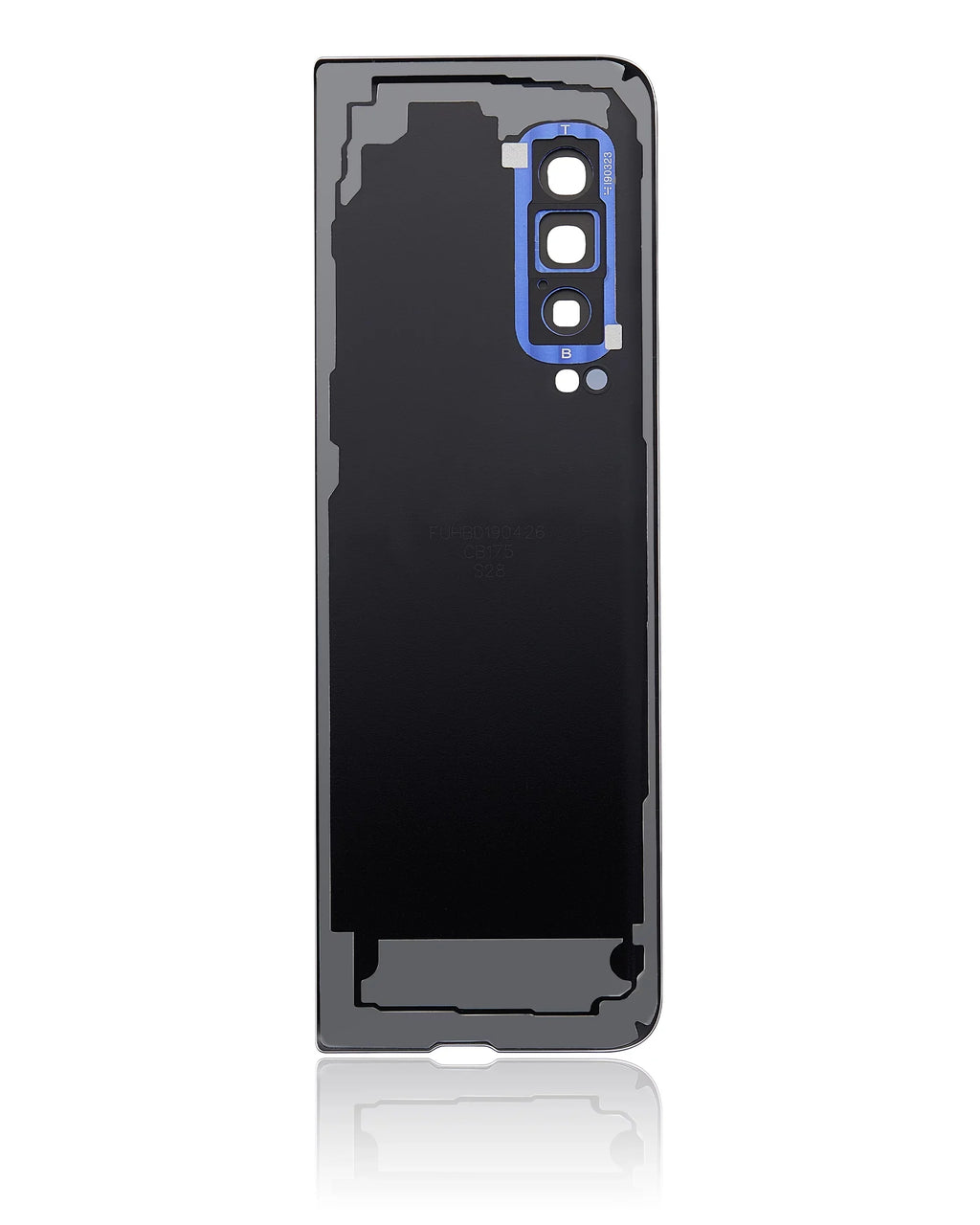 Replacement Back Cover Glass With Camera Lens Compatible For Galaxy Fold 4G (F900) (Premium) (Astro Blue)