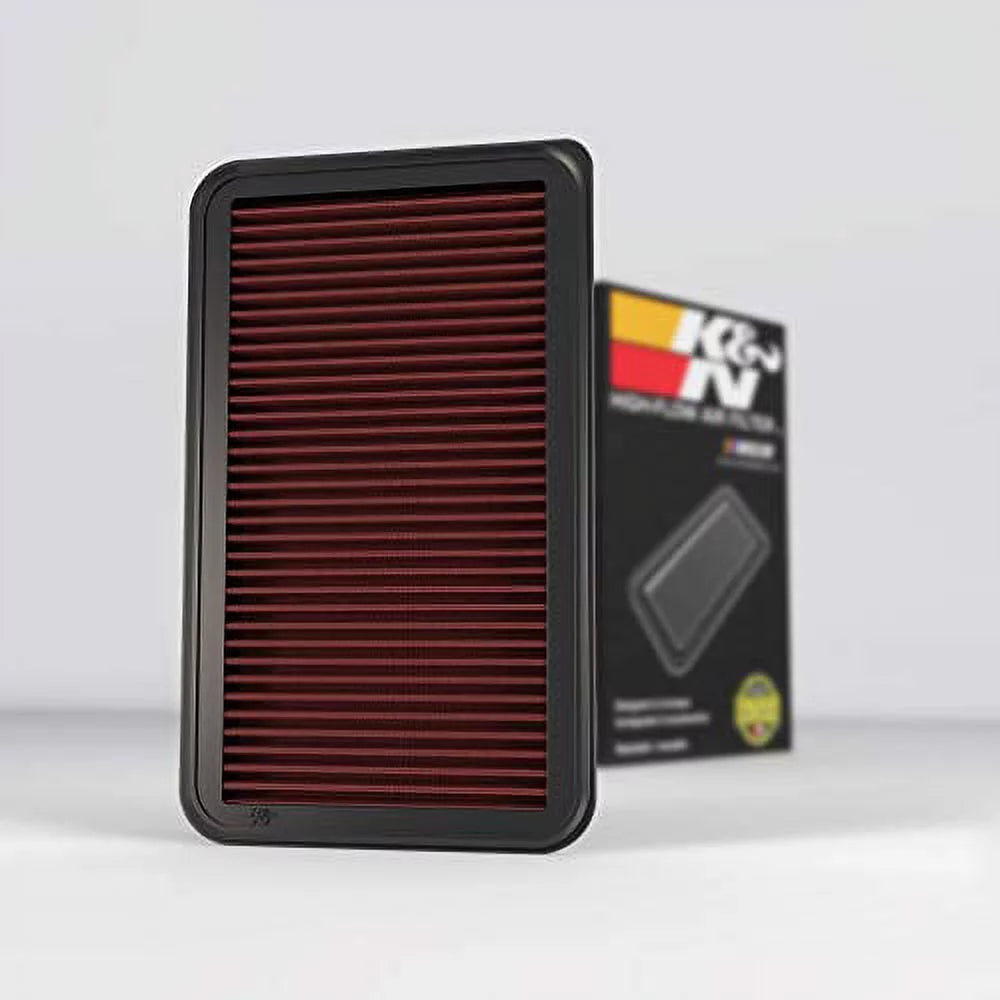 K&N 33-2260 Engine Air Filter: High Capability Premium, Washable, Replacement: 2001 - 2014 Toyota/Lexus (Kluger, Highlander, Camry Hybrid, Sienna, Alphard, Solara, Wisdom, ES 300, RX 300)