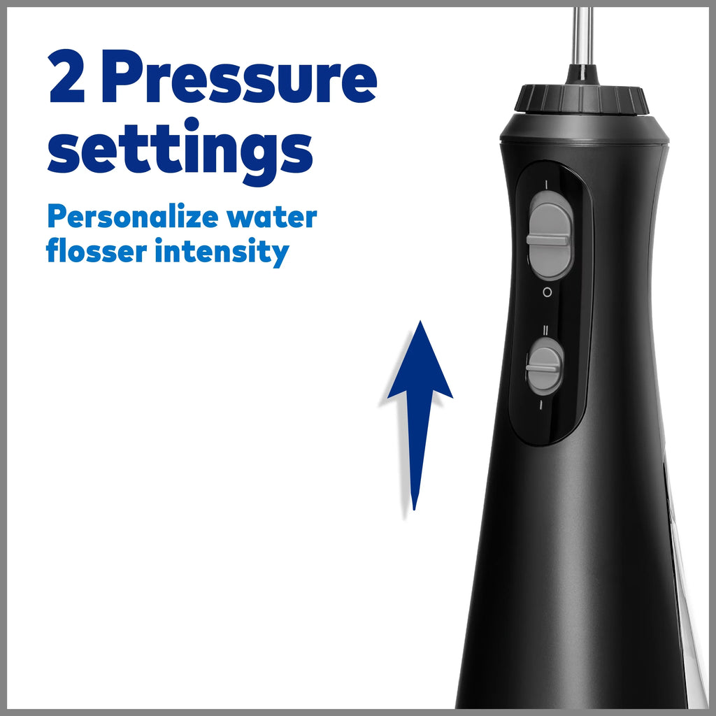 Fluid Cordless Plus Portable Liquid Flosser Oral Irrigator, Black