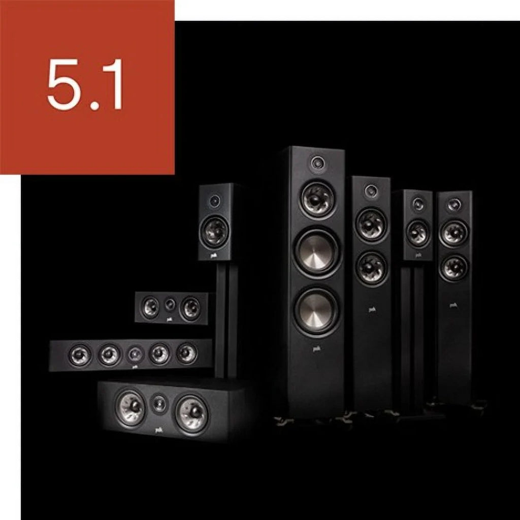 Polk Reserve R300 2-way Speaker, 200 W RMS, Black