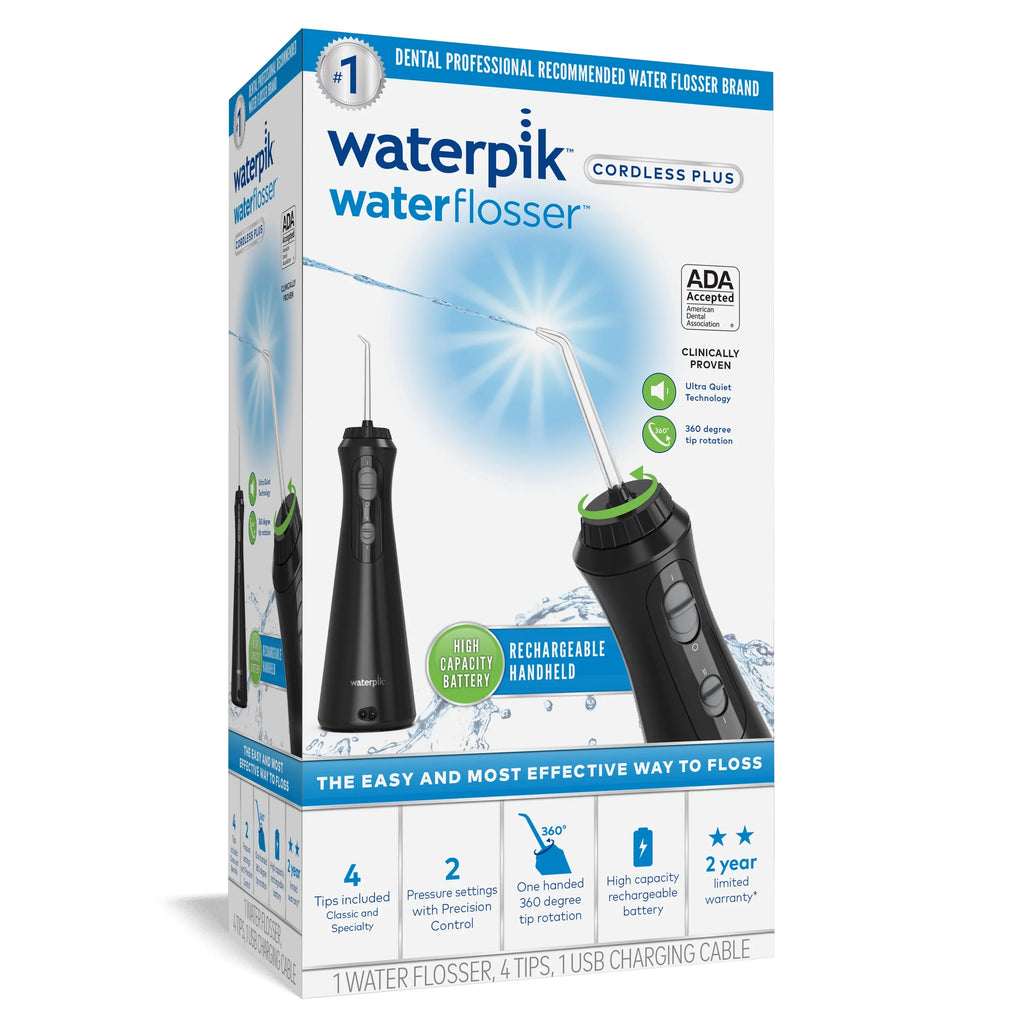Fluid Cordless Plus Portable Liquid Flosser Oral Irrigator, Black