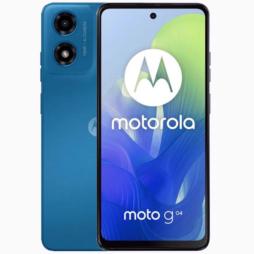 Motorola Moto G04s DUAL SIM 64GB ROM + 4GB RAM (GSM ONLY | NO CDMA) Factory Unlocked 4G/LTE Smartphone (Satin Blue) - International Version