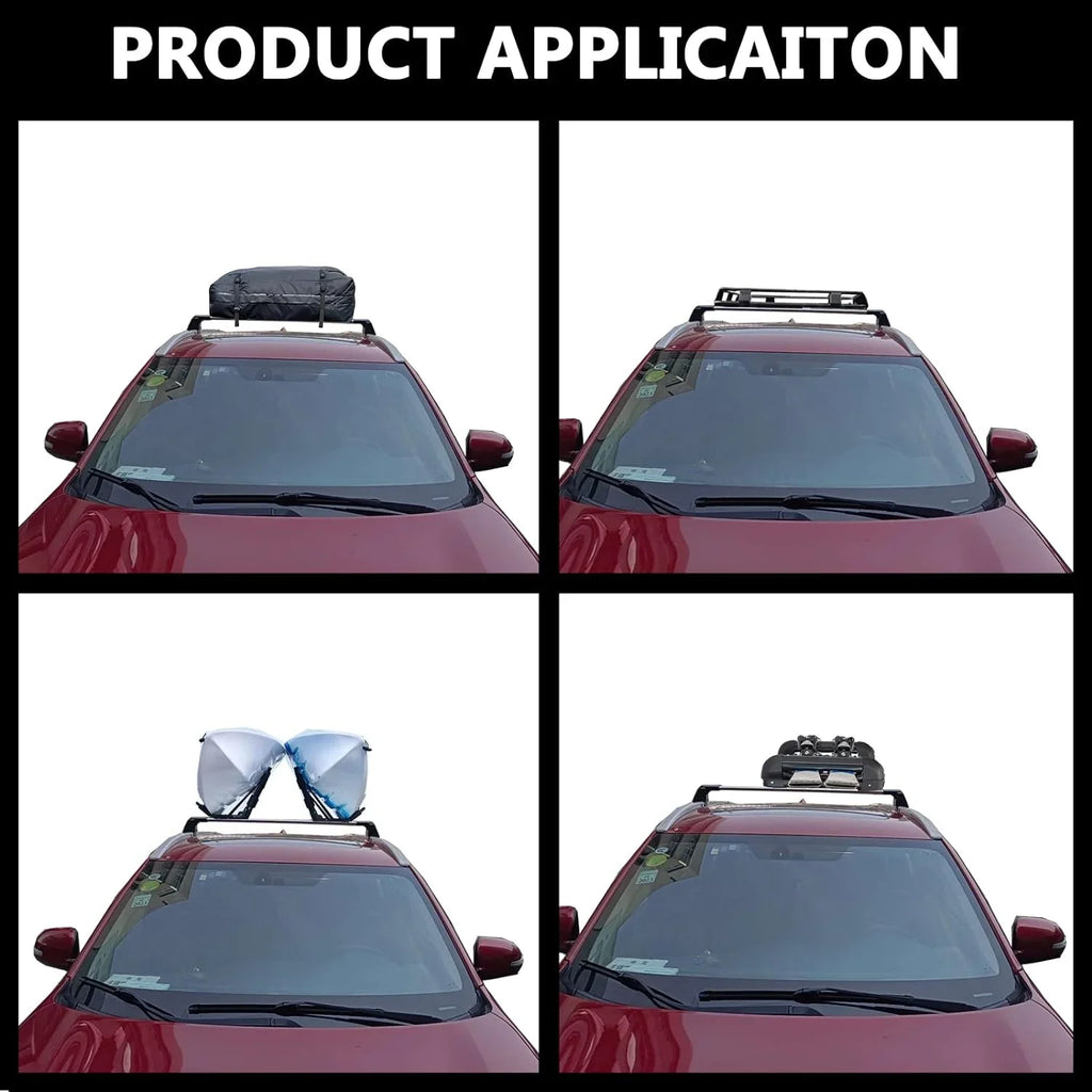 ROKIOTOEX Roof Rack Crossbars Fit for 2015-2019 Subar-u Outback Premier Touring Chrome Lush Side Rails, Cross Bars for Rooftop Cargo Box Luggage, Ski Board, Bike Carrier – Black SO14T