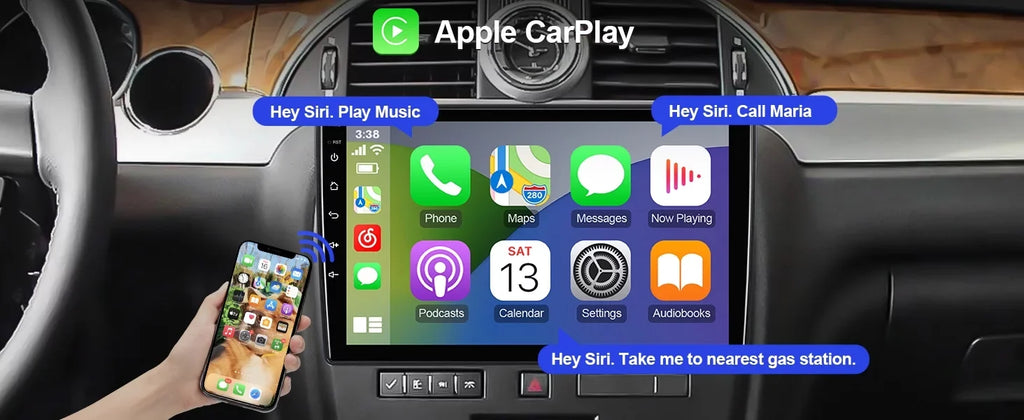 2+32G Aumume 10.1 inches Android 10 Double Din Car Stereo for Chevrolet/GMC/Buick IPS Monitor Monitor Car Radio with Carplay & Android Auto Support Backup Camera GPS Navi FM BT