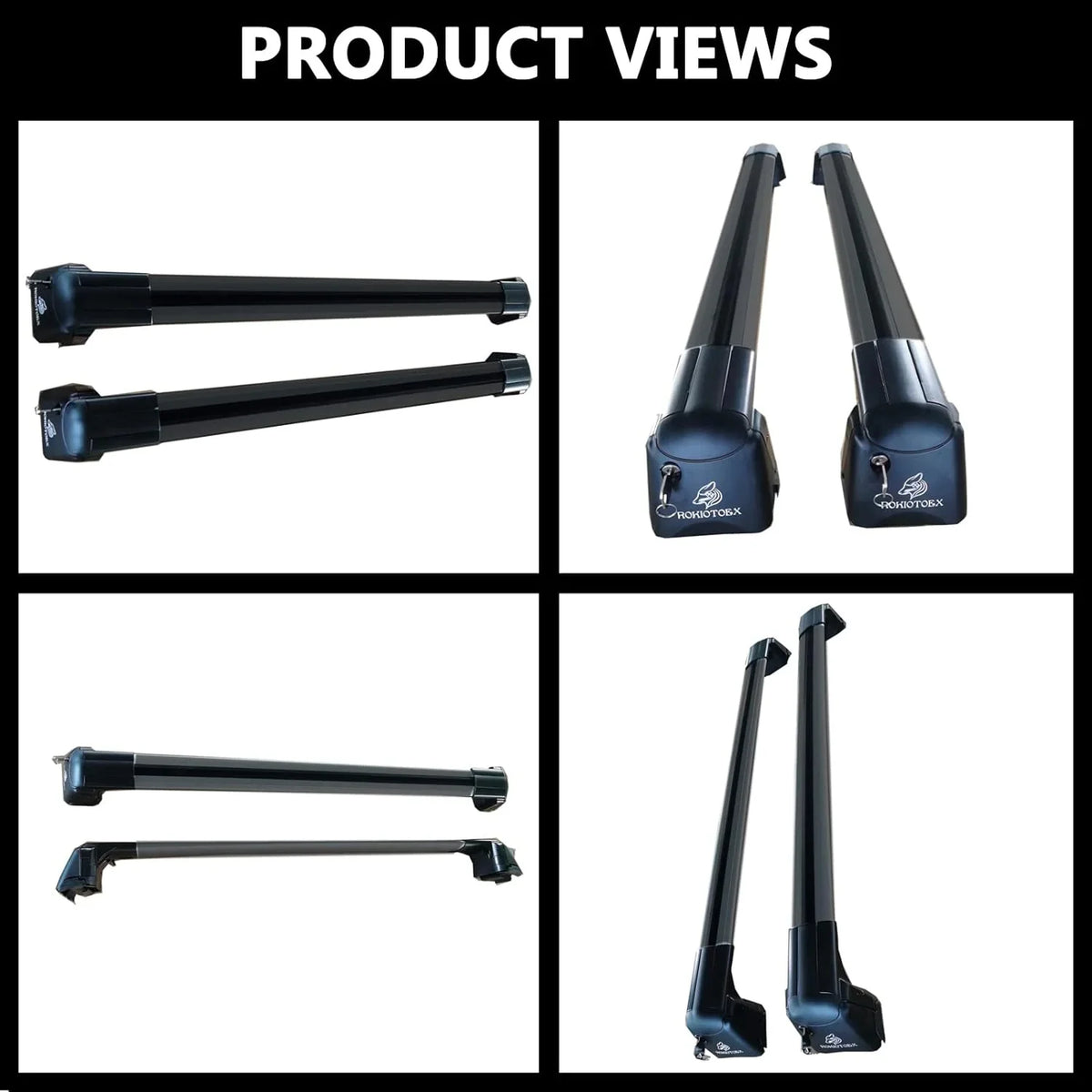 ROKIOTOEX Roof Rack Crossbars Fit for 2015-2019 Subar-u Outback Premier Touring Chrome Lush Side Rails, Cross Bars for Rooftop Cargo Box Luggage, Ski Board, Bike Carrier – Black SO14T
