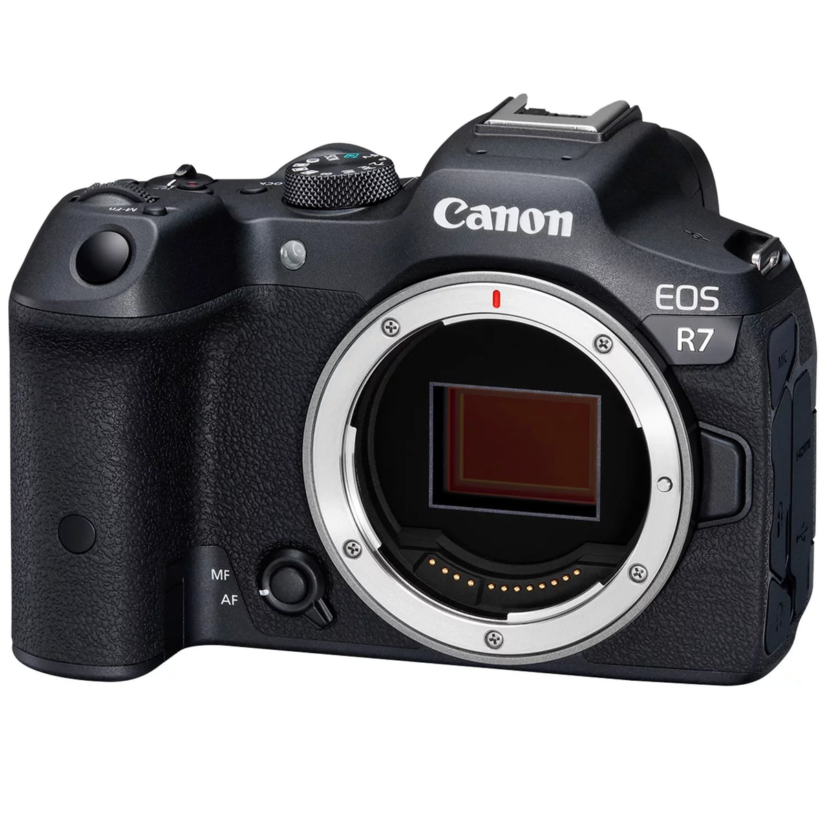 EOS R7 Mirrorless Camera (Body) with 2 Pack SanDisk 32GB Memory Card + Case + ZeeTech Accessory