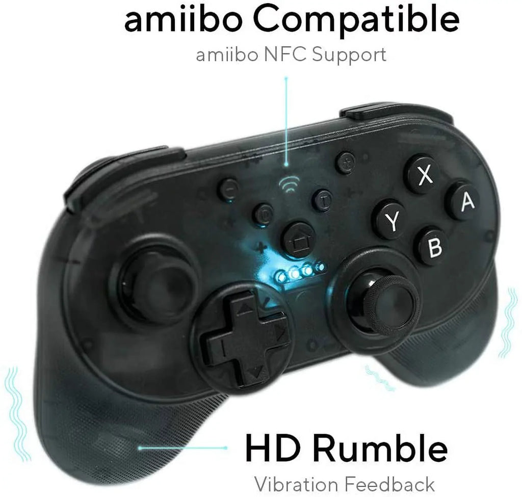 YOOL Wireless Mini Gamepad w/ Turbo Mode + Amiibo NFC Support [Nintendo Switch Accessory]