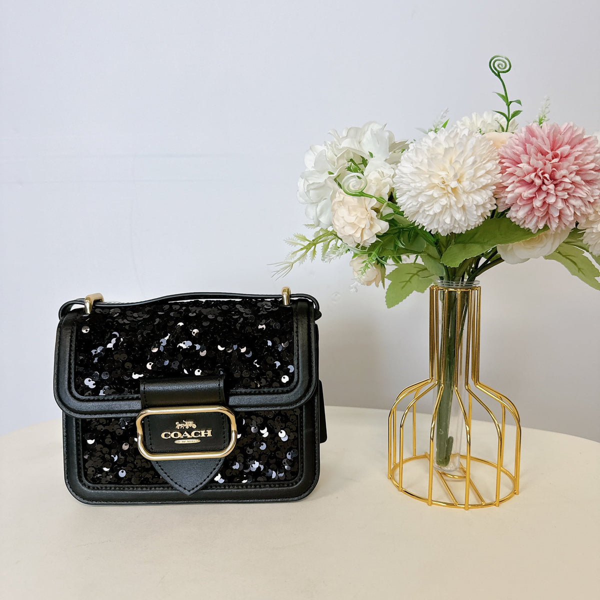Coach CO922 Morgan Square Crossbody IN Black