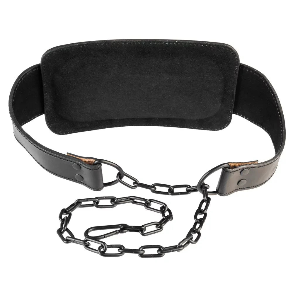Victor Fitness VFLDB 100% Top-Grain Leather 7mm Thick Dip Belt with Heavy-Duty Steel Chain for Men and Women made with Vegetable Tanned Leather