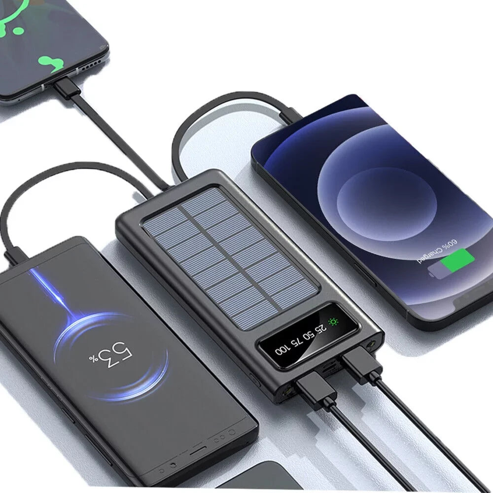 Fluid Solar Power Bank 9000000mAh Portable External Battery Charger