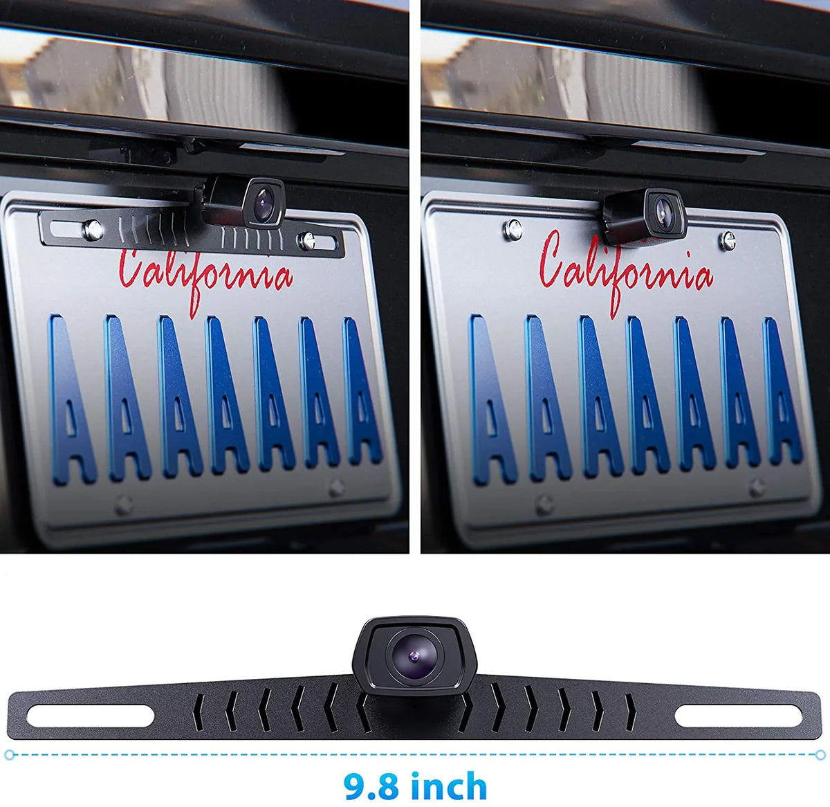 Xroose HD Backup Camera for Car and Truck Rear View Parking Vehicle Camera High Definition Night Vision IP69K Fluid License Plate Camera 152˚ Wide View 12-24V