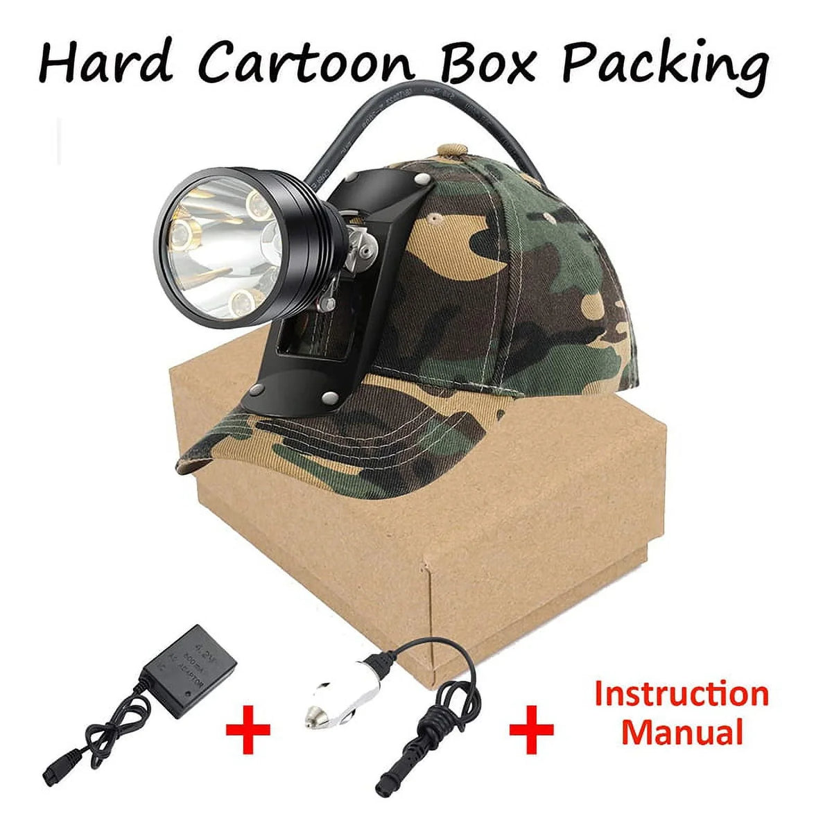 Head Hunting Lights Headlamp for Coyotes Hog Predators Rechargeable & Liquid With 6 Lighting Modes 4 Powerful LEDs Perfectly for Hiking Camping Fishing Night Working