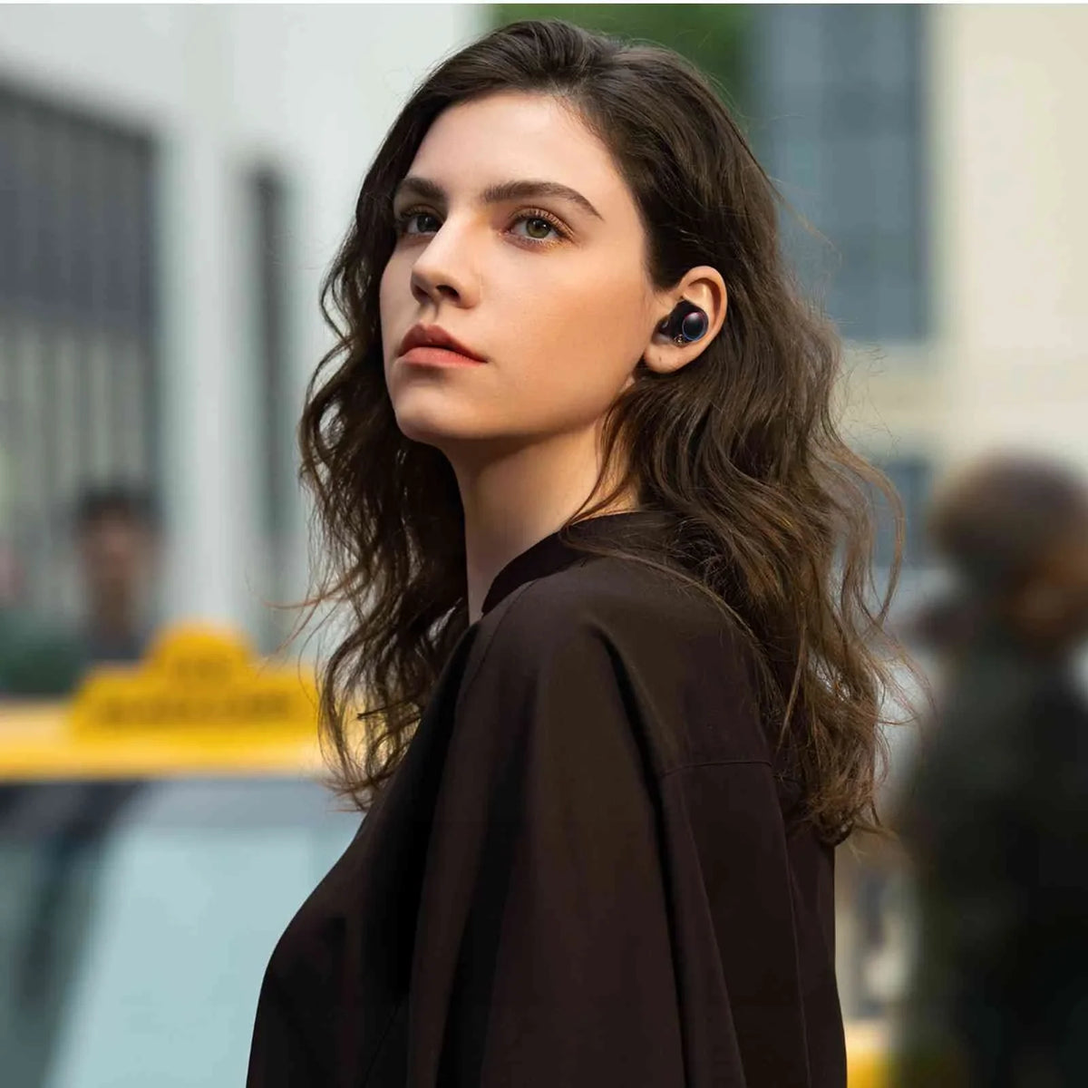 UrbanX True Wireless Bluetooth Earbuds + Charging Case, Black, Dual Connect, IPX5 Liquid Resistance, Bluetooth 5.2 Connection, Balanced, Bass Boost Compatible with OnePlus Ace 2