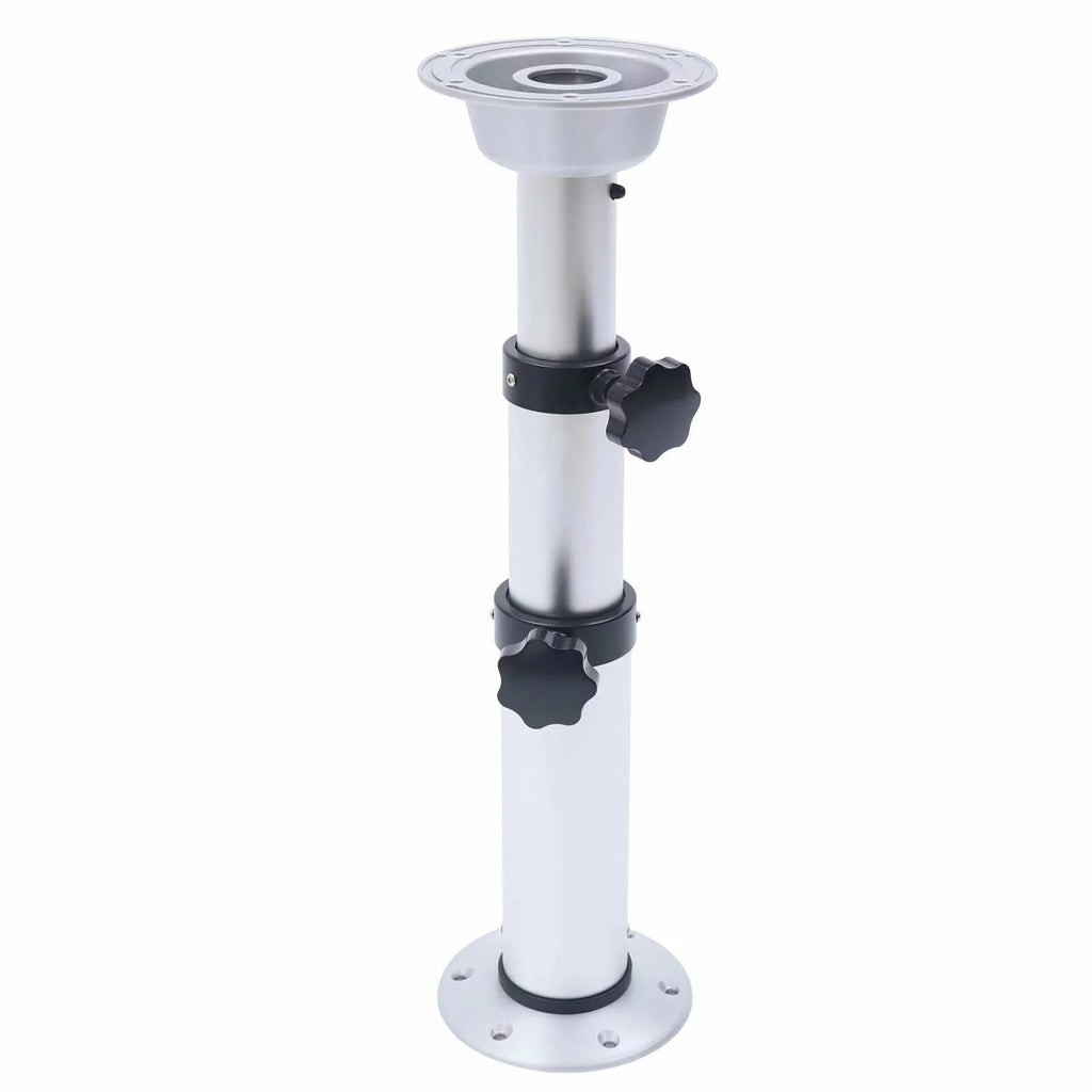 Miumaeov 16.9"-29.1"Adjustable Thickened Table Pedestal Stand Leg Base Mount Frame Aluminum Alloy Removable for RV Camper Marine Boat Caravan Motorhome Table
