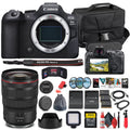 EOS R6 Mark II Mirrorless Camera (5666C002) + RF 24-70mm Lens + 64GB Memory Card + Case + Corel Photo Software + 2 x LPE6 Battery + External Charger + Card Reader + More