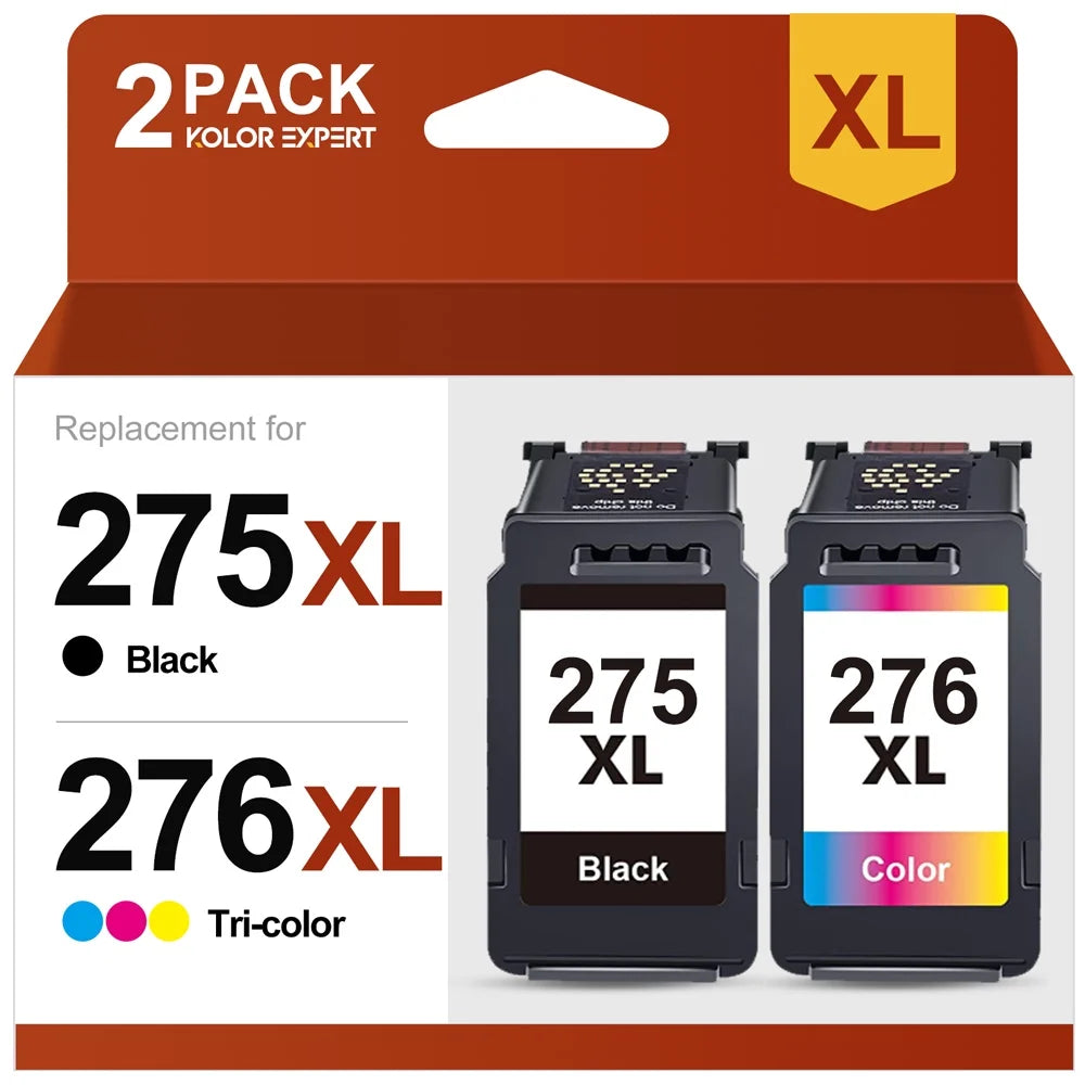 275XL Ink Cartridges for Ink 275 and 276 use with Pixma TS3522 TS3520 TS3500 TR4722 TR4720 TR4700 (Black, Tri-Color)