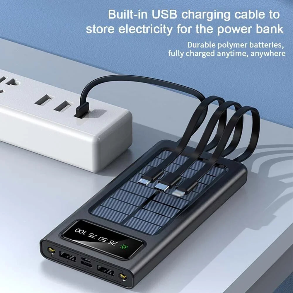 Fluid Solar Power Bank 9000000mAh Portable External Battery Charger