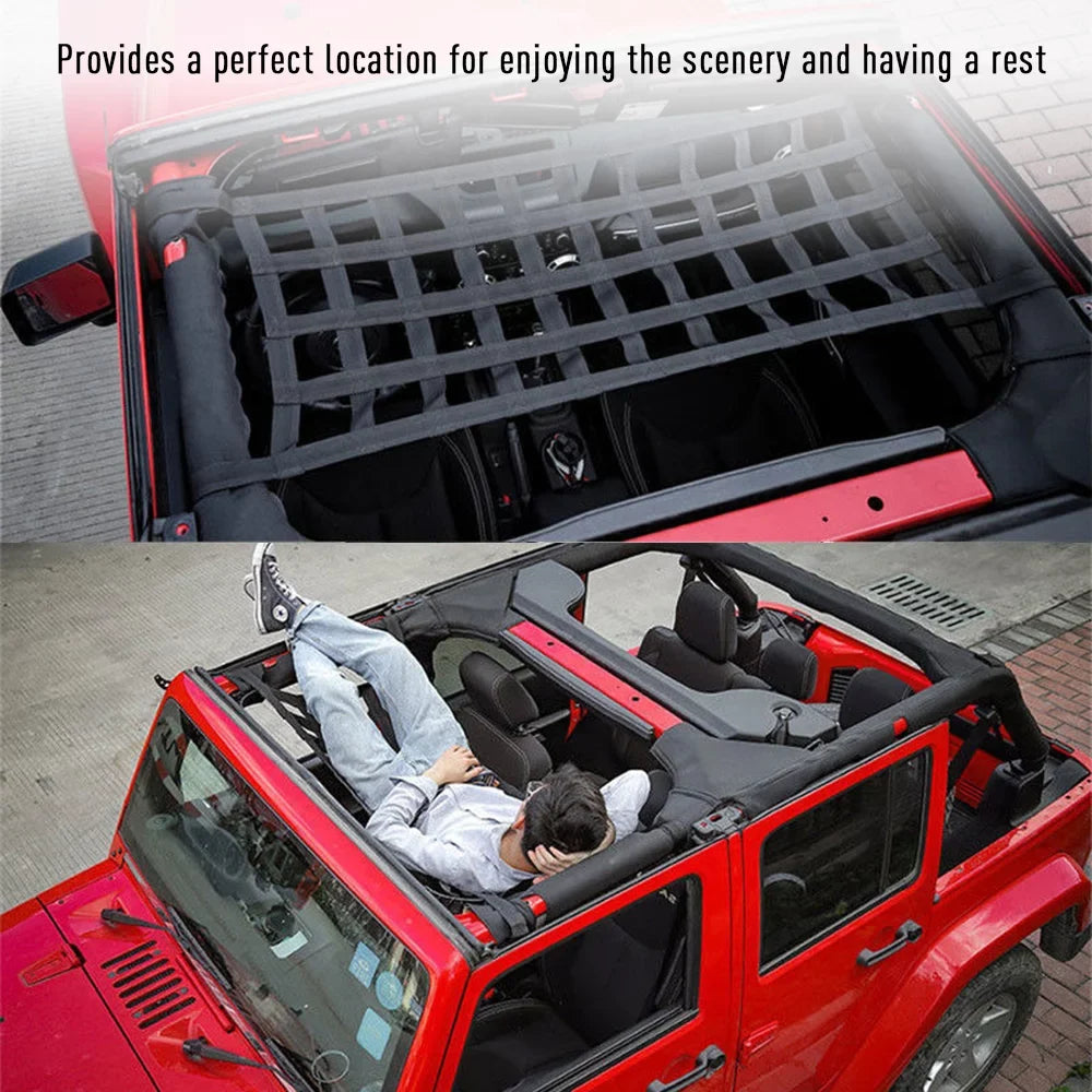 ametoys Car Roof Soft Cover Rest Bed Hammock Replacement for Jeep Wrangler JK 07-18
