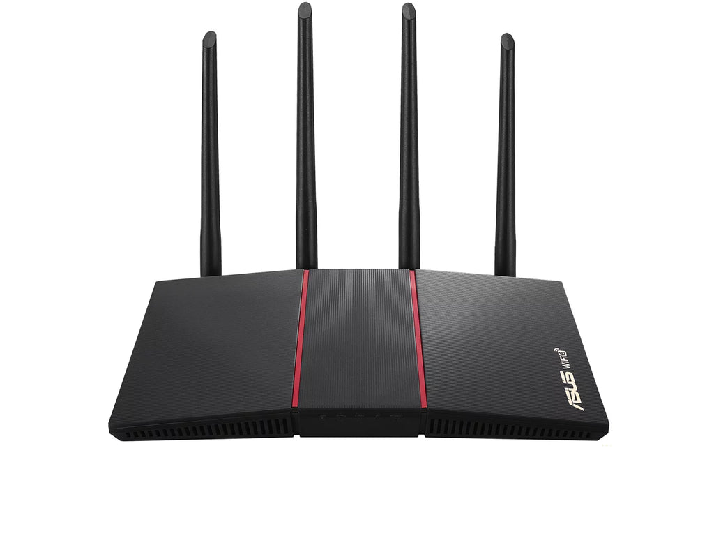 RT-AX55 Wi-Fi 6 IEEE 802.11ax Ethernet Wireless Router - 2.40 GHz ISM Band - 5 GHz UNII Band - 4 x Antenna(4 x External) - 225 MB/s Wireless Speed - 4 x Network Port - 1 x Broadband Port - Gig...