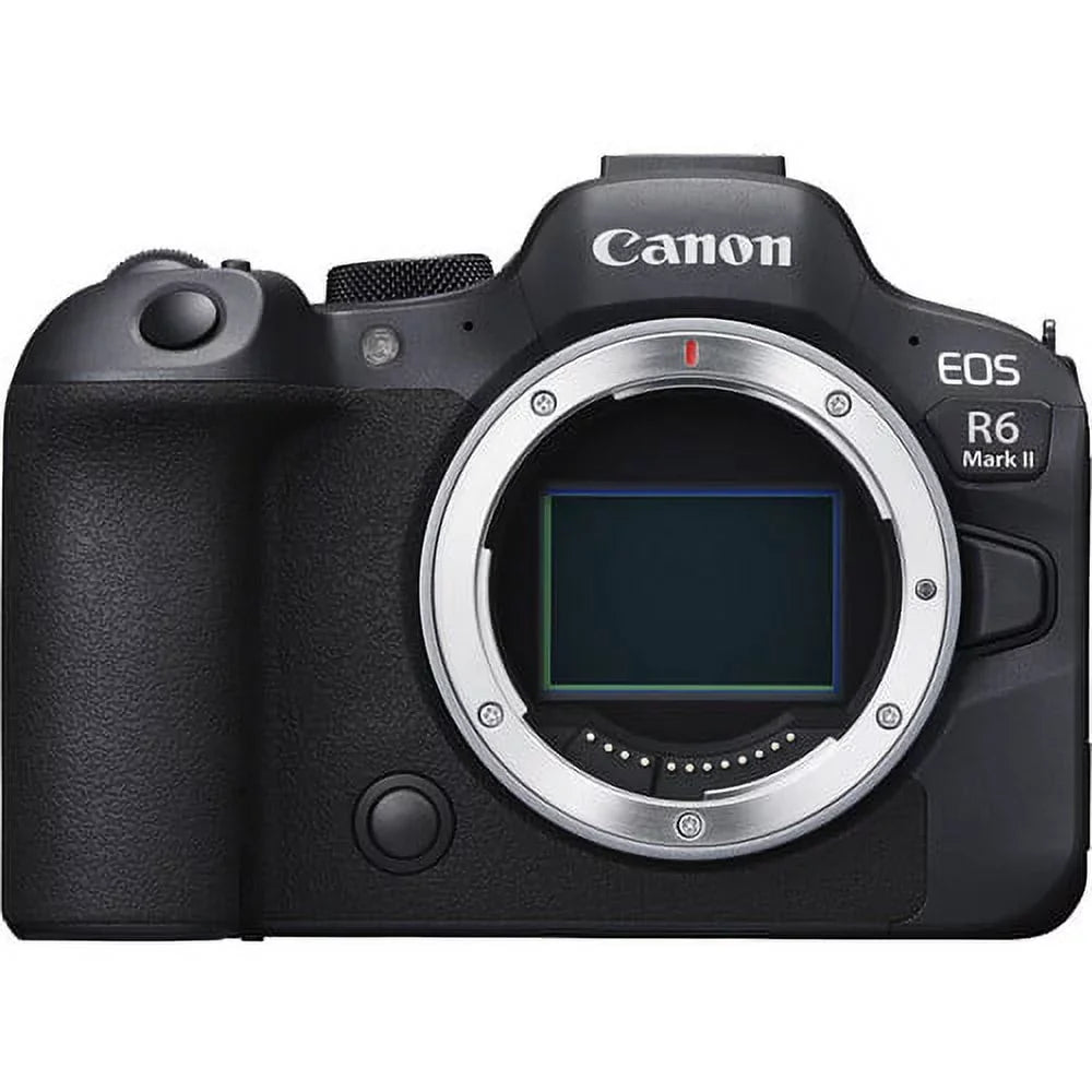 EOS R6 Mark II Mirrorless Camera (5666C002) + RF 24-70mm Lens + 64GB Memory Card + Case + Corel Photo Software + 2 x LPE6 Battery + External Charger + Card Reader + More