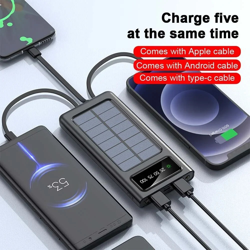 Fluid Solar Power Bank 9000000mAh Portable External Battery Charger