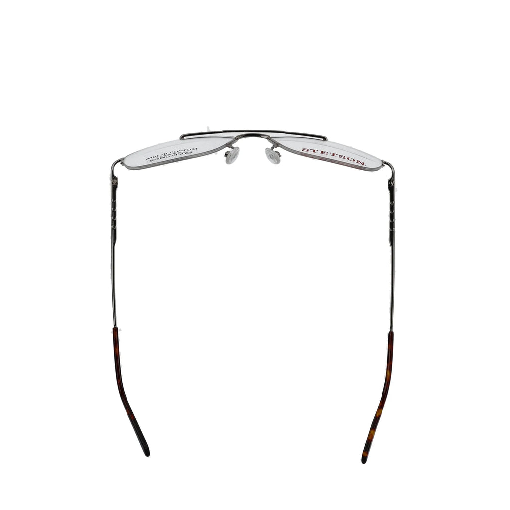 Stetson Men's Square Eyeglasses, ST XL31, Gold, 59-18-150, with Case