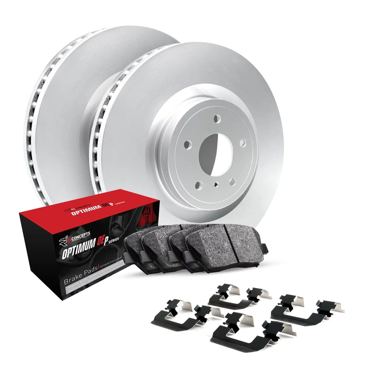R1 Concepts Wjuh1 45018 R1 Brake Rotors Carbon Coated W/ Optimum Oe Pads & Hdw Fits select: 2014-2017 CHEVROLET SS
