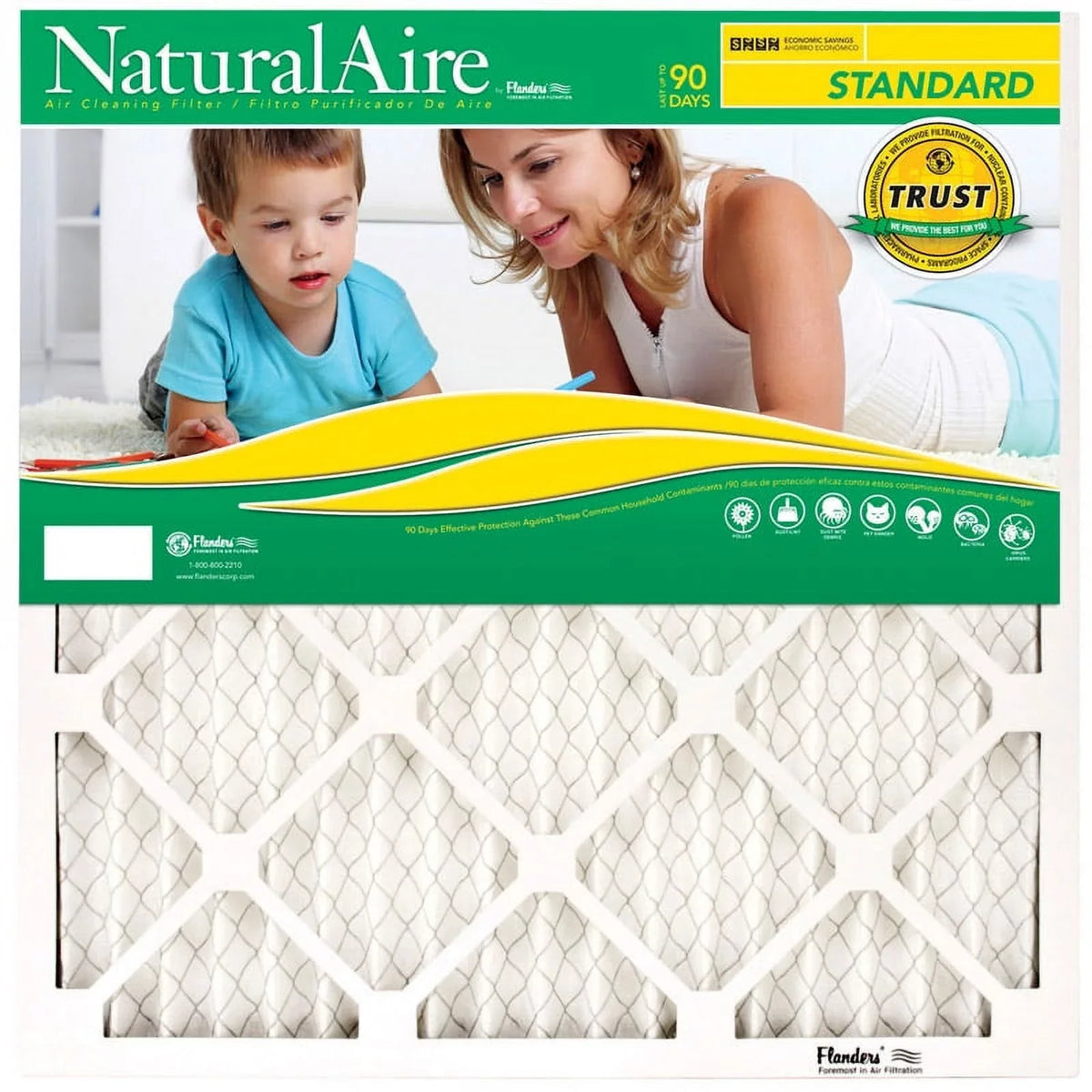 10x10x1, Naturalaire Standard Air Filter Merv 8, 84858.011010, Pack12