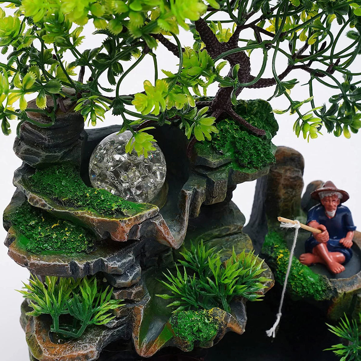 Miumaeov Ornament Rockery Fountain Fluid Fengshui Desktop Zen Decor