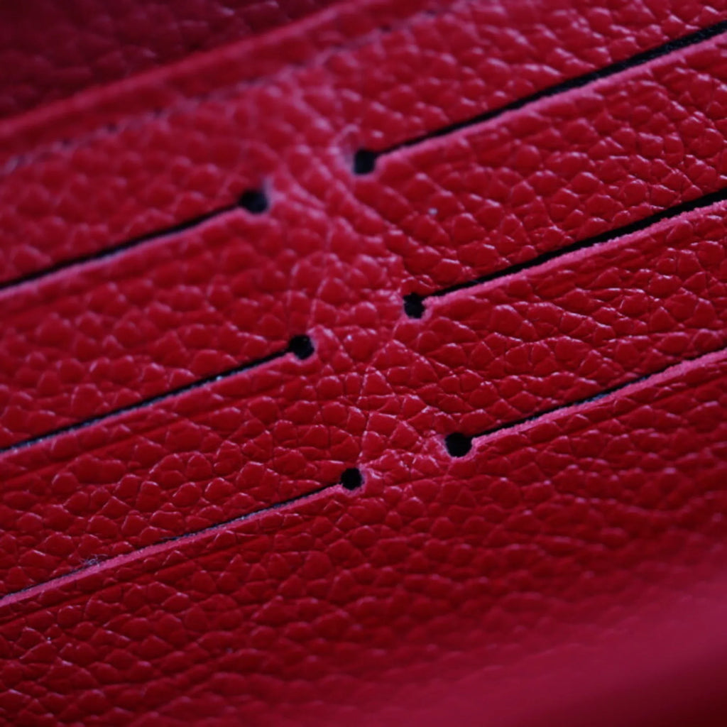 Pre-Owned LOUIS VUITTON Louis Vuitton Zippy Wallet Long M60737 Monogram Implant Cerise Zip Around Round Zipper (Good)