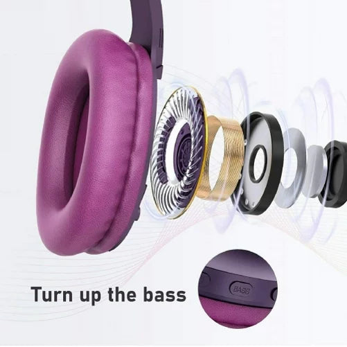 Wireless Headphones Foldable Over Ear Headset w Mic Earphones Hi-Fi Sound R5J for Galaxy Tab S6 Lite 10.4 S2 8.0 10.5 S5e 10.5 S4 10.5 S7 (2020) S 10.5 SM-T800 S8 Plus S21 Plus S20