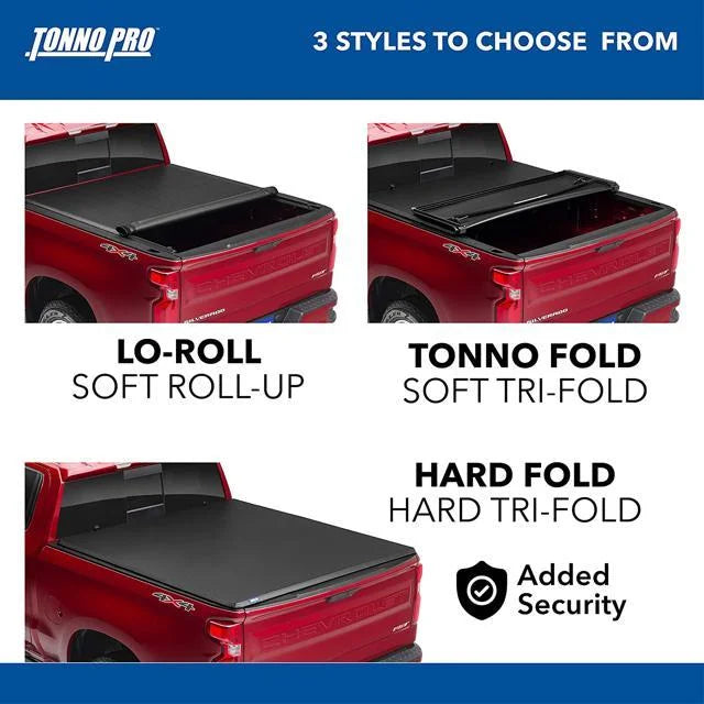 Tonno Pro Hard Fold, Hard Folding Truck Bed Tonneau Cover | HF-562 | Fits 2016 - 2023 Toyota Tacoma 6' 2" Bed (73.7")