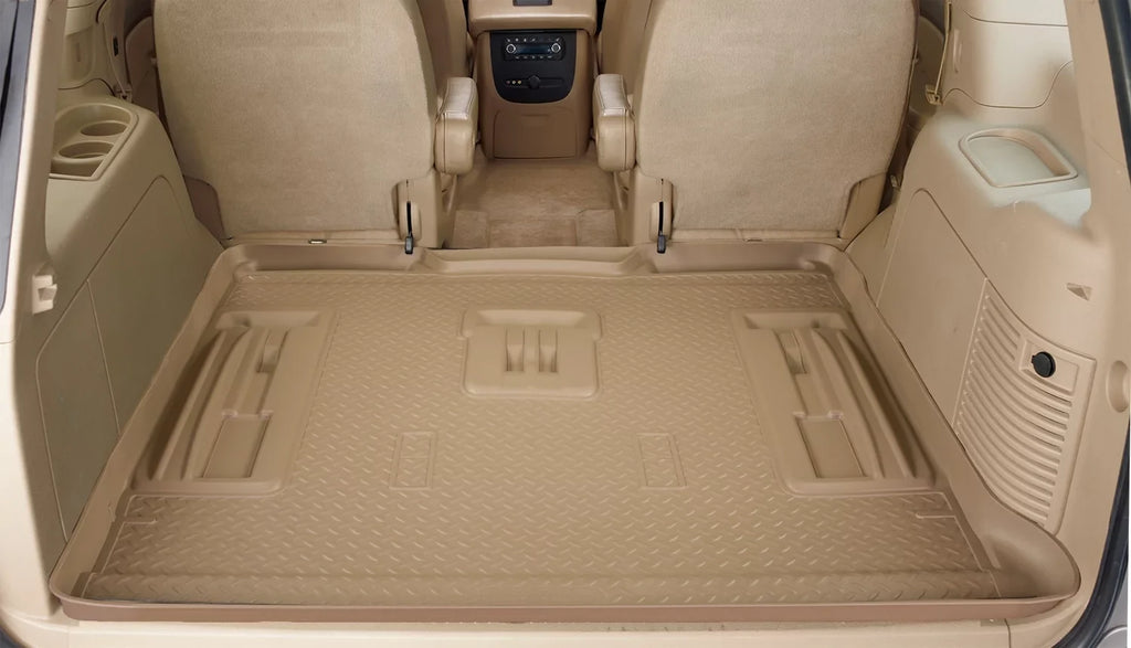 Husky by RealTruck Classic Style Series Cargo Liner Black Compatible with 2003-2009 Toyota 4Runner Cargo area with Double Stack Cargo Tray option