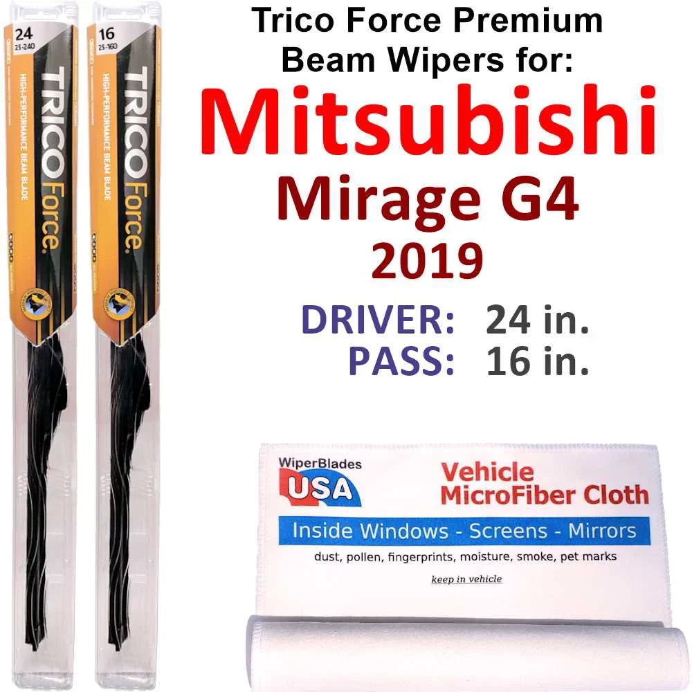 2019 Mitsubishi Mirage G4 Efficiency Beam Wipers (Set of 2)
