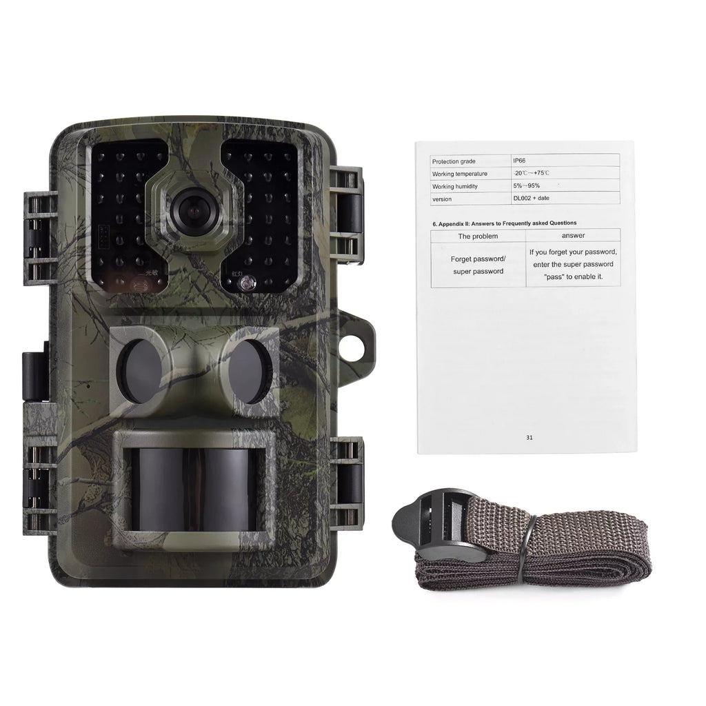 GoolRC 4K Trail 16MP Wildlife Tracking with 2.0 Inch TFT Color Display PIR Sensors 0.5s Trigger Time Supports Infrared Motion Activated IP66 Fluid