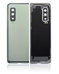 Replacement Back Cover Glass With Camera Lens Compatible For Galaxy Fold 4G (F900) (Aftermarket Plus) (Space Silver)